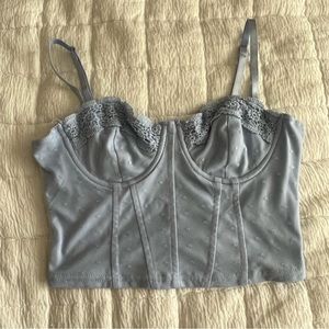 baby blue corset top
